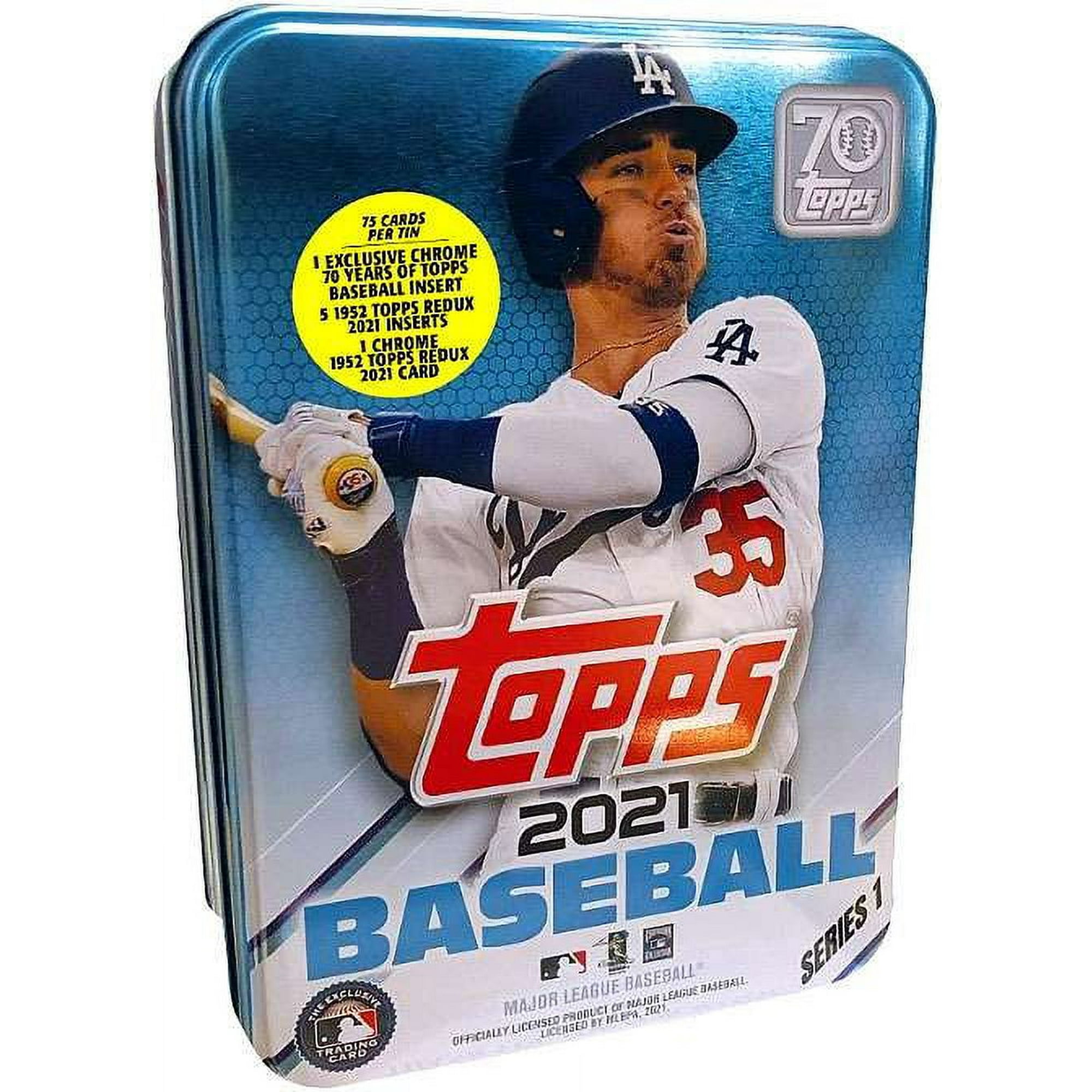 MLB 2021 Series 1 Baseball Cody Bellinger Trading Card Tin Set (75