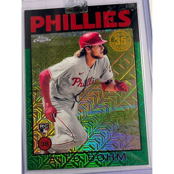 MLB 2021 Topps Chrome Alec Bohm Green Trading Card #86TC-51 (60/99)