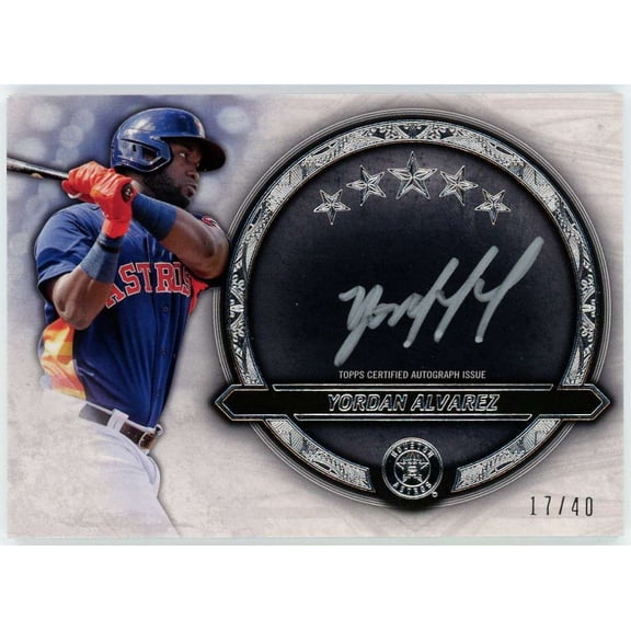 MLB 2021 Topps Five Star Baseball 17/40 Silver Signatures Yordan Alvarez SS-YA (Auto)