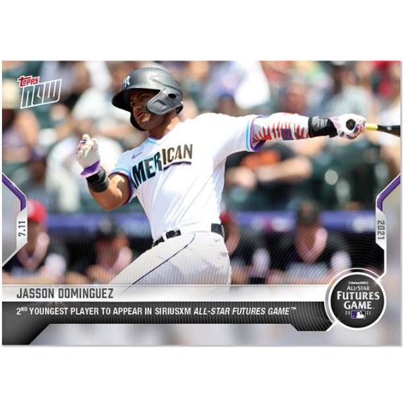 MLB 2021 Topps Now Baseball  Jasson Dominguez #494 (Rookie Card, 2nd Youngest Player to Appear in SiriusXM All-Star Futures Game)