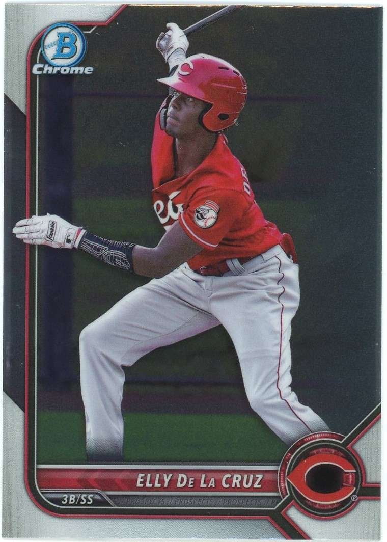 MLB 2022 Bowman Baseball Cards: Chrome Prospects Rookie Elly De LA