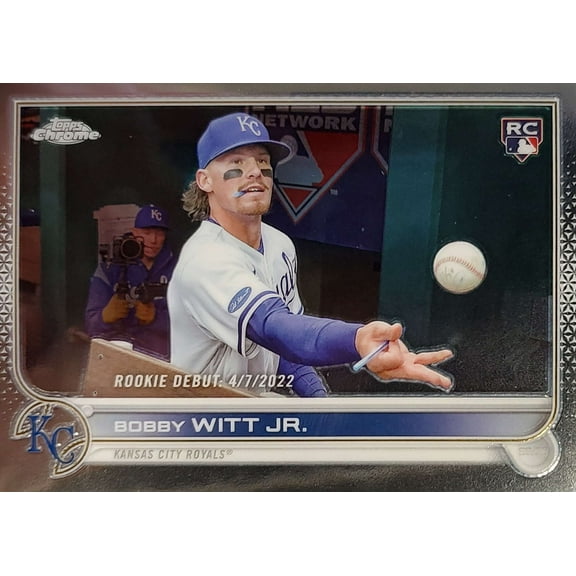 MLB 2022 Topps Update Chrome Bobby Witt Jr. Trading Card USC176 (Rookie Debut)
