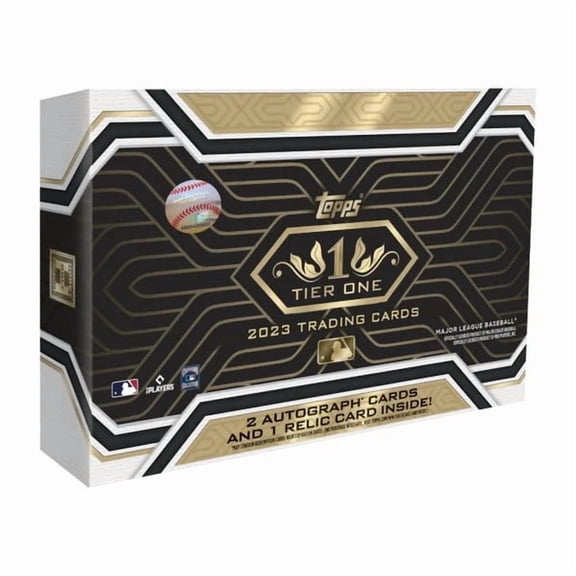 MLB 2023 Tier One Baseball Trading Card HOBBY Box (2 Autographs & 1 Relic)