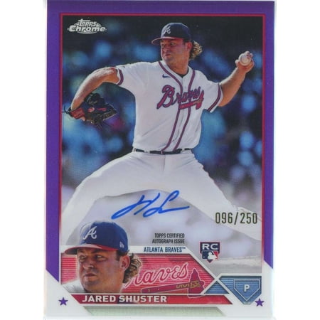 MLB 2023 Topps Chrome Purple 96/250 Jared Shuster RA-JS (Rookie Auto)