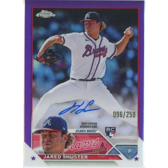 MLB 2023 Topps Chrome Purple 96/250 Jared Shuster RA-JS (Rookie Auto)