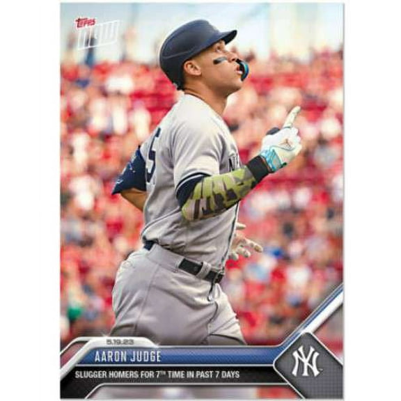 MLB 2023 Topps Now Baseball Aaron Judge #318 (Slugger Homers For 7th Time in Past 7 Days)