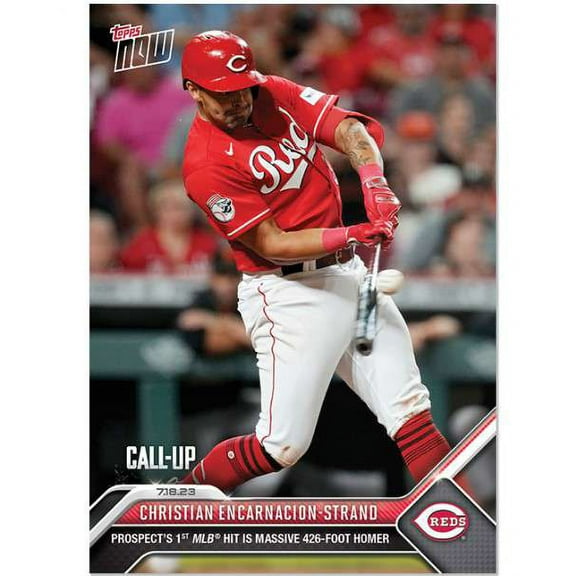 MLB 2023 Topps Now Baseball  Christian Encarnacion-Strand #583 (Rookie Card, Prospects 1st Hit is a Massive 426-Foot Homer)
