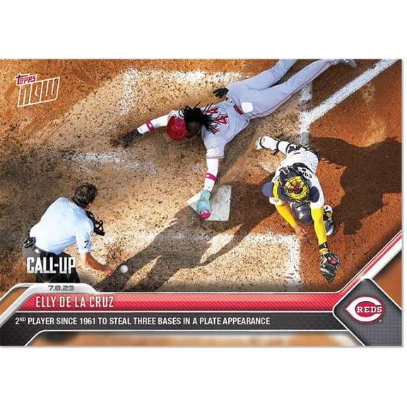 MLB 2023 Topps Now Baseball Elly De La Cruz #541 (Rookie Card, 2nd Player Since 1961 to Steal 3 Bases in a Plate Appearance)