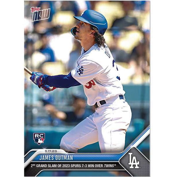 MLB 2023 Topps Now Baseball James Outman #306 (Rookie Card, 2nd Grand Slam of 2023 Spurs 7-3 Win Over Twins)