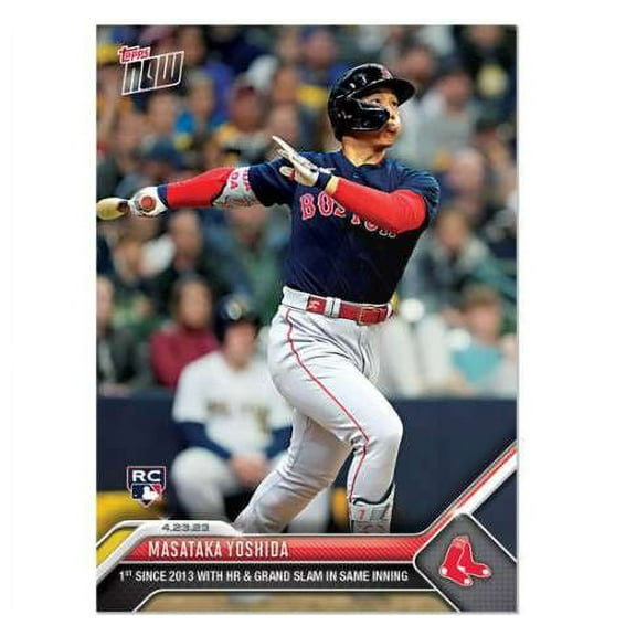 MLB 2023 Topps Now Baseball Masataka Yoshida #173 (Rookie, 1st Since 2103 with a HR & Grand Slam In The Same Inning!)
