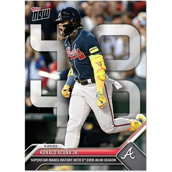 MLB 2023 Topps Now Baseball Ronald Acuna Jr. #903 (5th ever 40/40 Season)