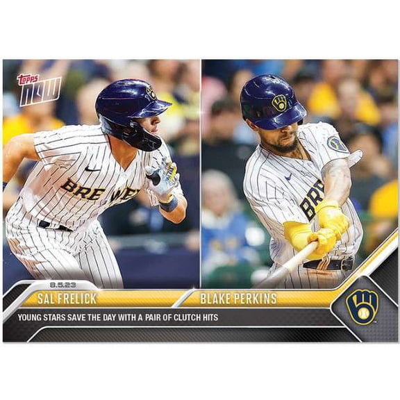 MLB 2023 Topps Now Baseball  Sal Frelick & Blake Perkins #661 (Rookie, Young Stars Save the Day with a Pair of Clutch Hits)
