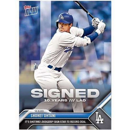 MLB 2023 Topps Now Baseball Shohei Ohtani OS21 (It's Showtime! Dodgers Sign Star to Record Deal)