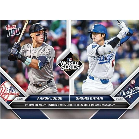 MLB 2024 NOW Baseball Aaron Judge & Shohei Ohtani #863 (1st Time in History Two 50-HR Hitters Meet in the World Series)