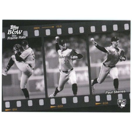 MLB 2024 Topps Black and White Baseball Frame Rate Paul Skenes FR5 (Rookie)