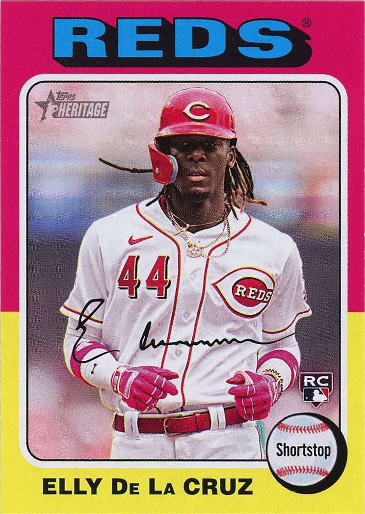 MLB 2024 Topps Heritage Elly De La Cruz #473 (Rookie) - Walmart.com