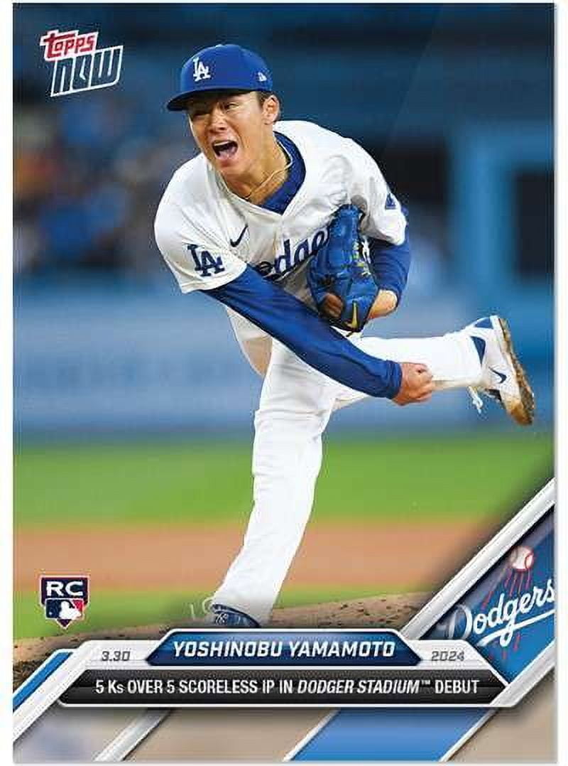 MLB 2024 Topps Now Baseball Yoshinobu Yamamoto #24 (Rookie, 5 K's
