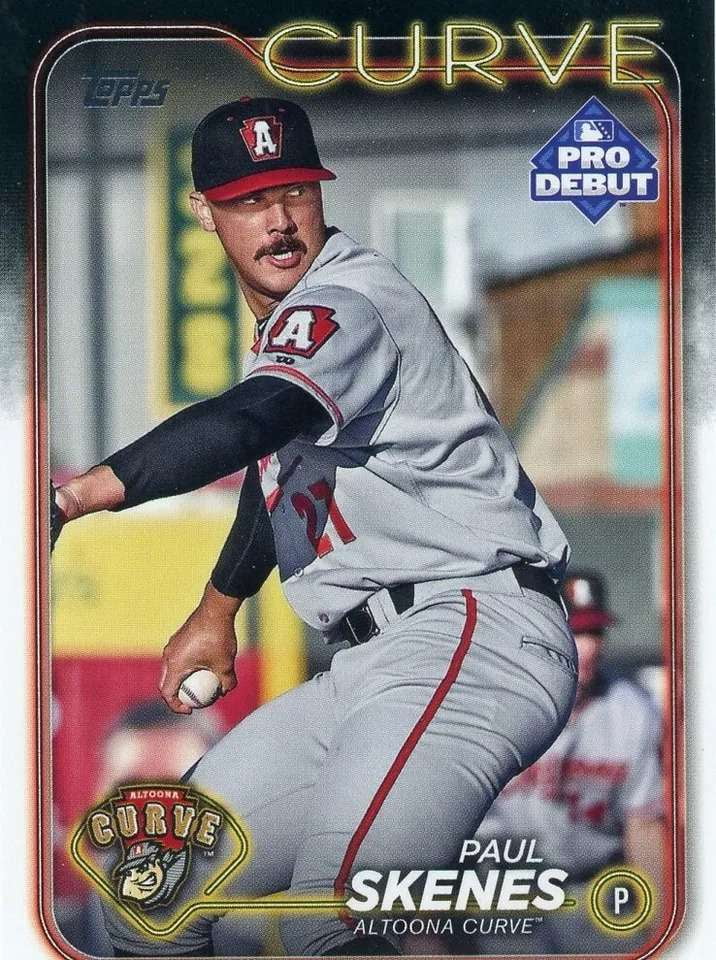 新人王 Paul Skenes 2024 topps chrome オレンジラバーオート /25
