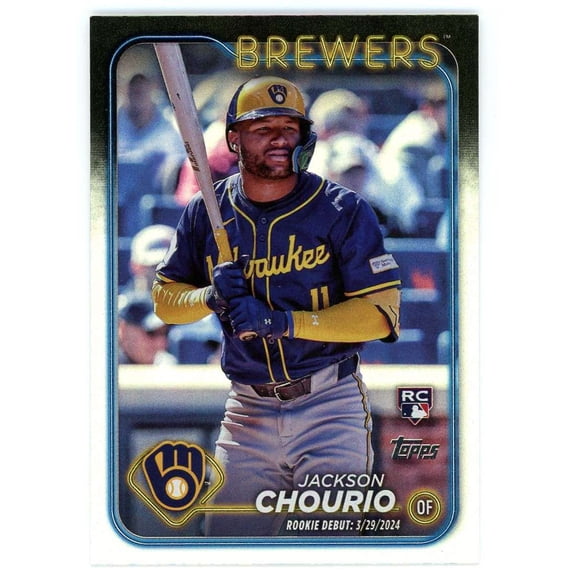 MLB 2024 Update Series Baseball Rainbow Foil Debut Jackson Chourio US155 (Rookie)