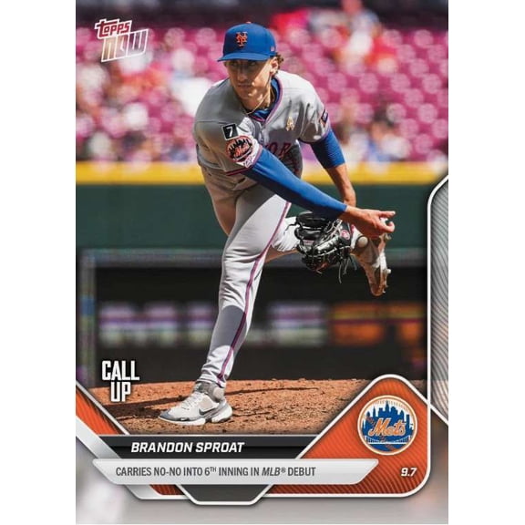 MLB 2025 Topps NOW Baseball  Brandon Sproat #672 [Rookie]
