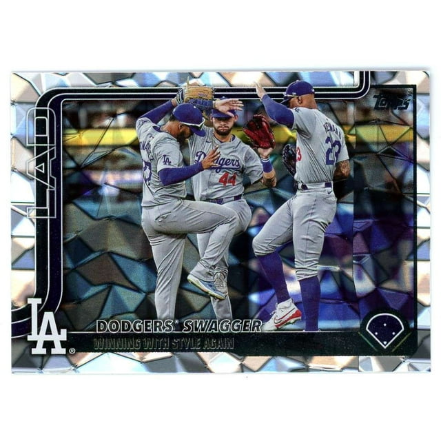 MLB 2025 Topps Series 1 Baseball Diamante Foil Dodgers Swagger 255