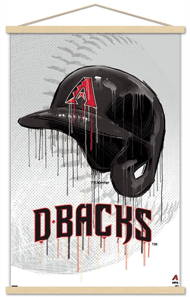 MLB Arizona Diamondbacks - Drip Helmet 22 Wall Poster with Magnetic Frame, 22.375" x 34"