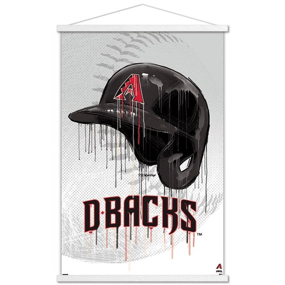 MLB Arizona Diamondbacks - Drip Helmet 22 Wall Poster with Magnetic Frame, 22.375" x 34"