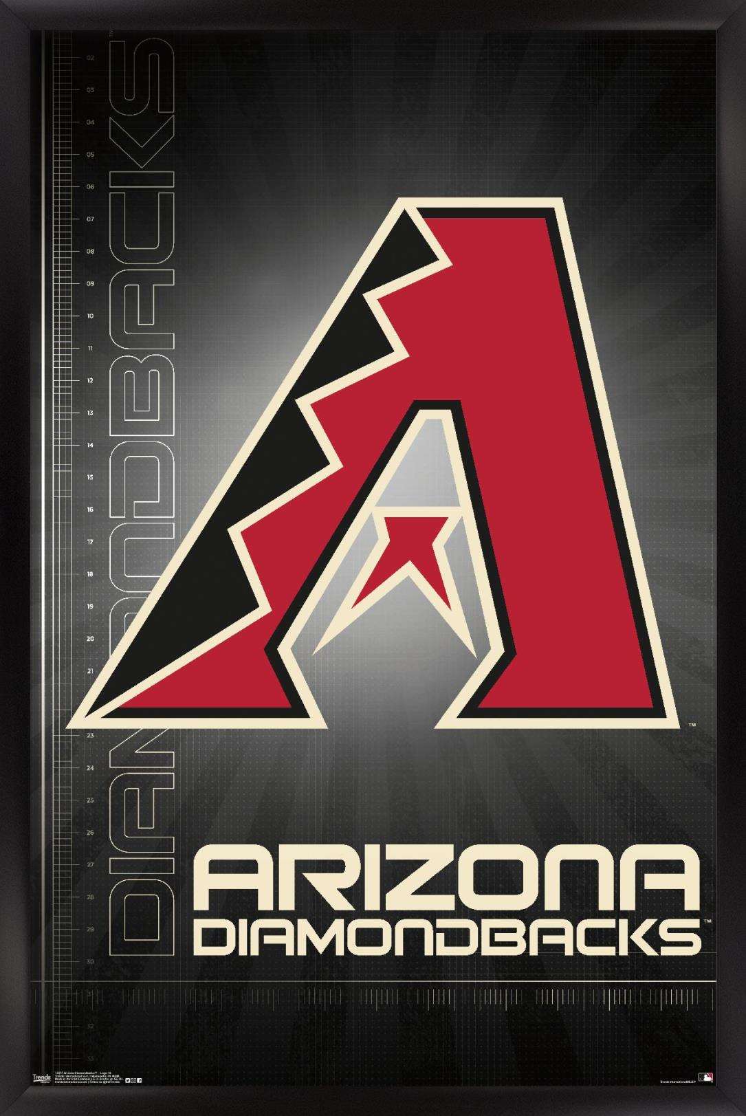 MLB Arizona Diamondbacks - Logo 16 Wall Poster, 14.725" x 22.375", Framed