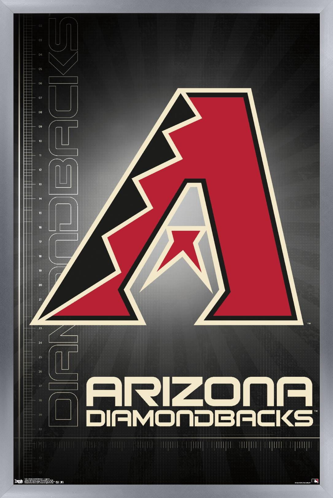 MLB Arizona Diamondbacks - Logo 16 Wall Poster, 22.375" x 34", Framed