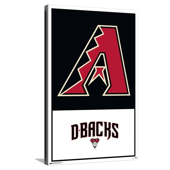 MLB Arizona Diamondbacks - Logo 22 Canvas Wall Poster, 22.375" x 34"