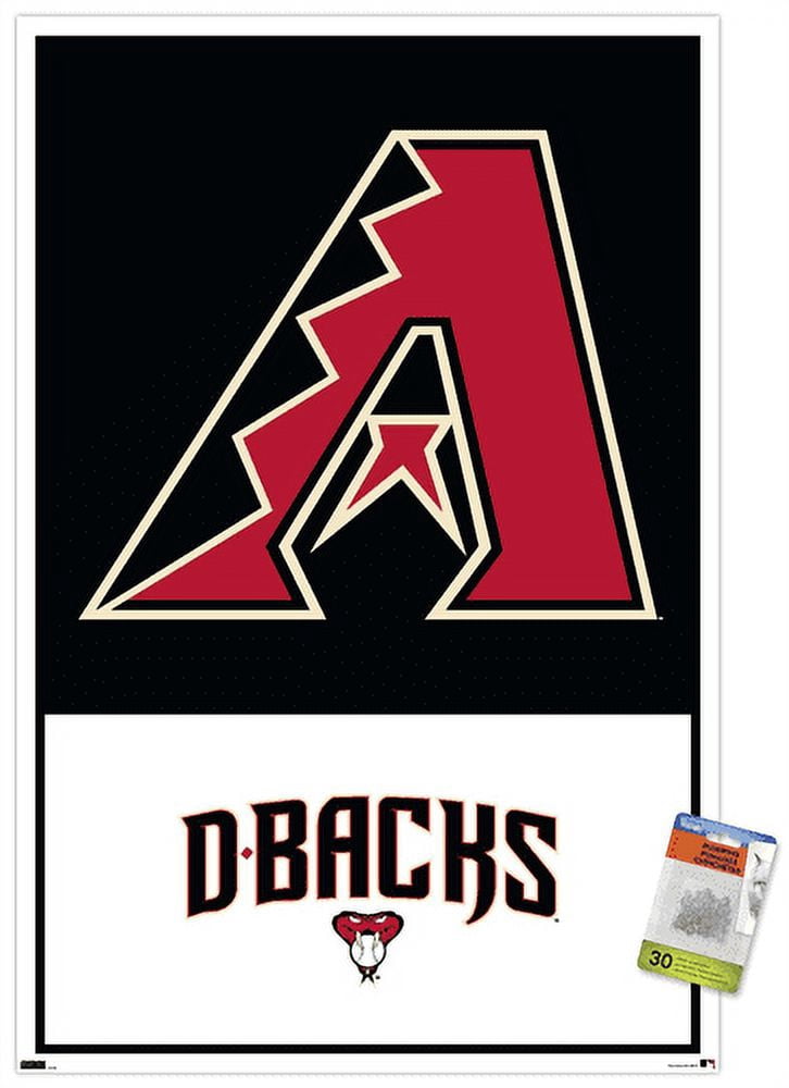 MLB Arizona Diamondbacks - Logo 22 Wall Poster with Pushpins, 22.375" x 34"