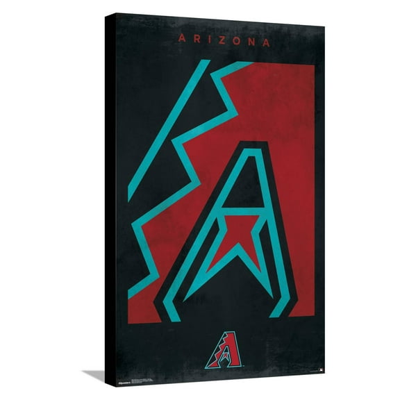 MLB Arizona Diamondbacks - Logo 25 Canvas Wall Poster, 14.725" x 22.375"