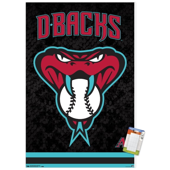 MLB Arizona Diamondbacks - Snake Head Logo Wall Poster, 14.725" x 22.375"