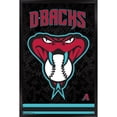 thumbnail image 1 of MLB Arizona Diamondbacks - Snake Head Logo Wall Poster, 22.375" x 34", Framed, 1 of 3