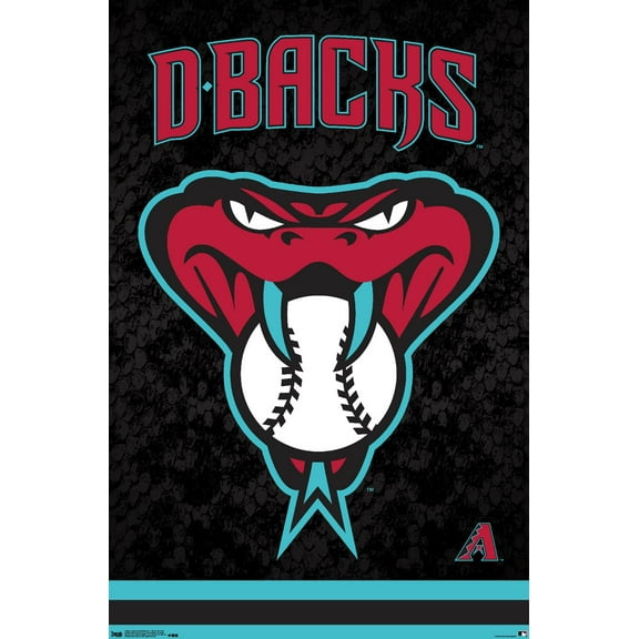 MLB Arizona Diamondbacks - Snake Head Logo Wall Poster, 22.375" x 34"