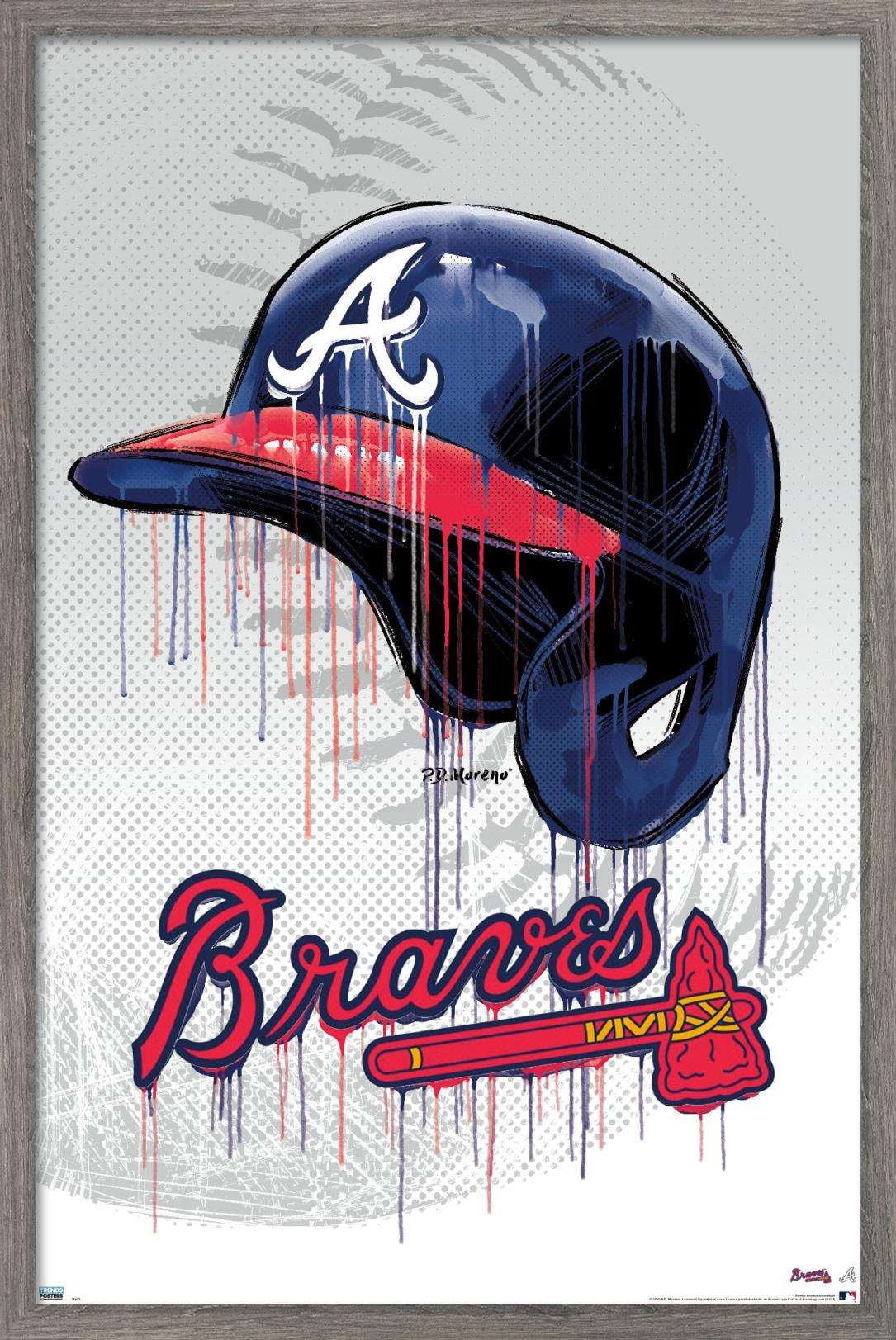 MLB St. Louis Cardinals - Drip Helmet 20 Wall Poster with Magnetic Frame,  22.375 x 34