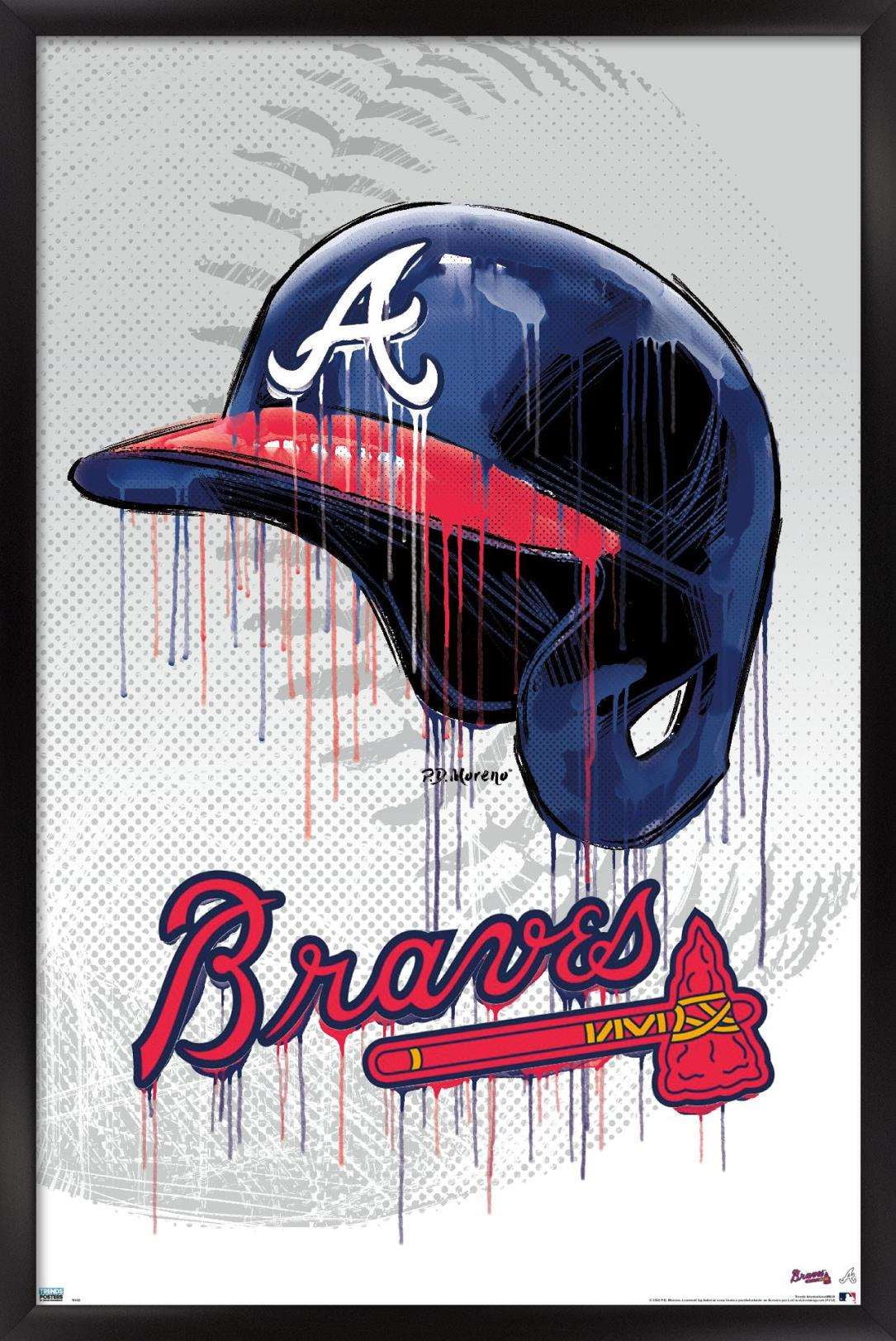 MLB Atlanta Braves - Drip Helmet 20 Wall Poster, 14.725 x 22.375