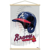 MLB Atlanta Braves - Drip Helmet 20 Wall Poster with Magnetic Frame, 22.375" x 34"