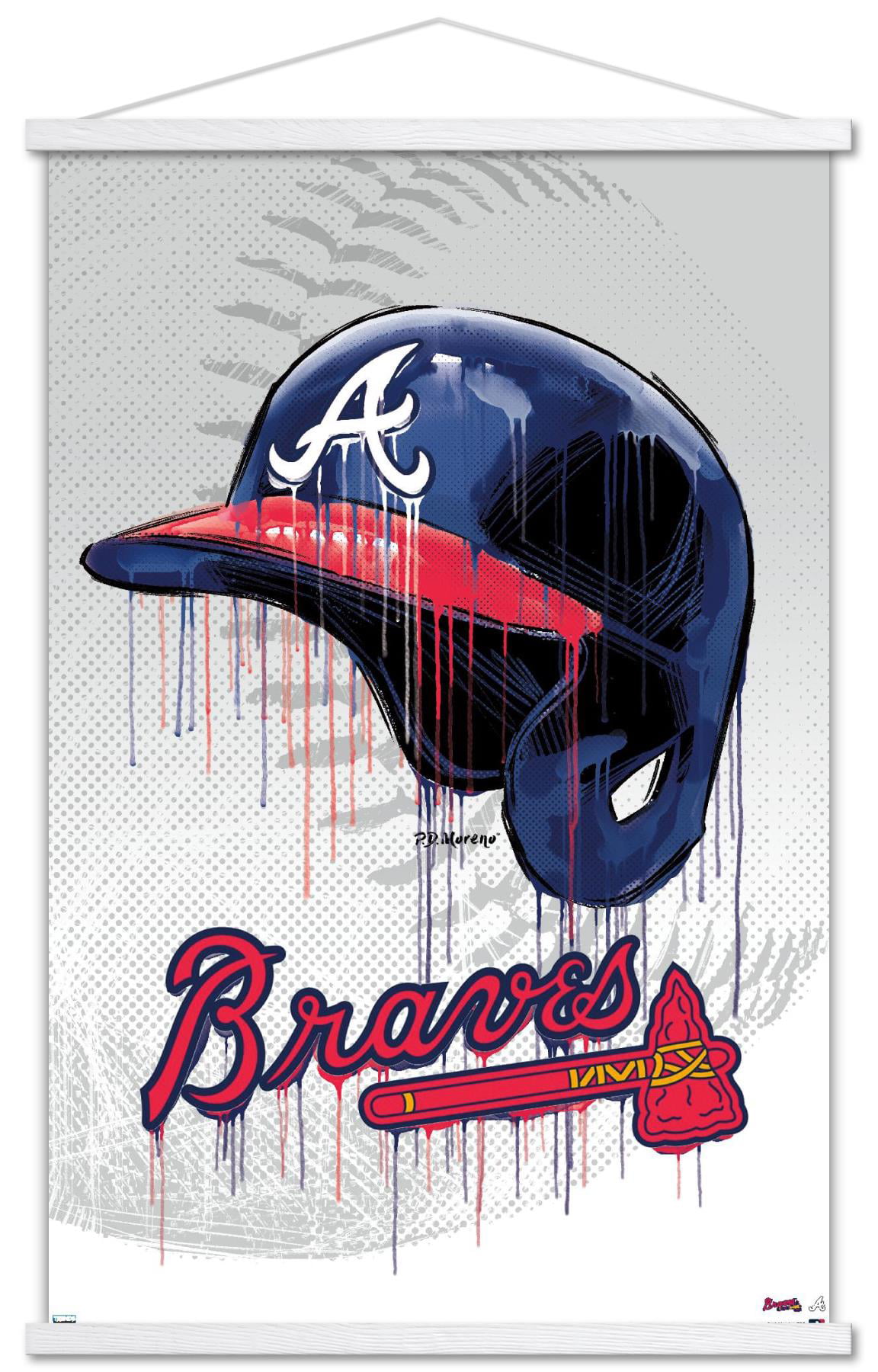 MLB Philadelphia Phillies - Drip Helmet 22 Wall Poster with Push Pins,  14.725 x 22.375 