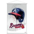 thumbnail image 1 of MLB Atlanta Braves - Drip Helmet 20 Wall Poster with Wooden Magnetic Frame, 22.375" x 34", 1 of 5