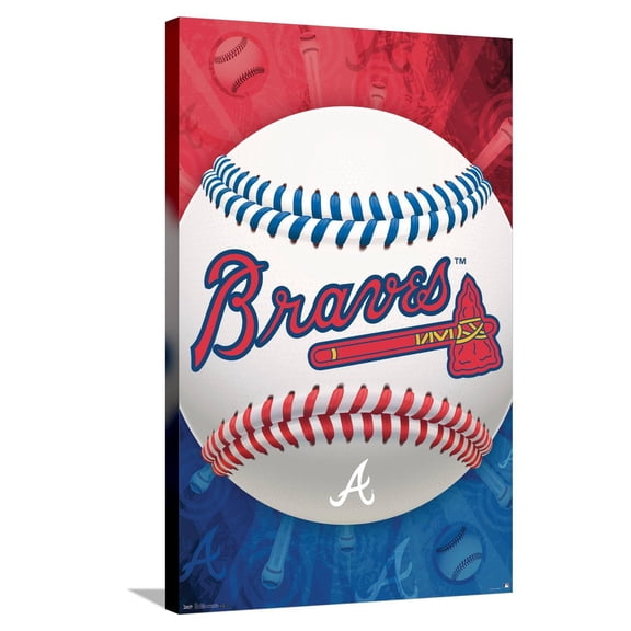 MLB Atlanta Braves - Logo 13 Canvas Wall Poster, 22.375" x 34"