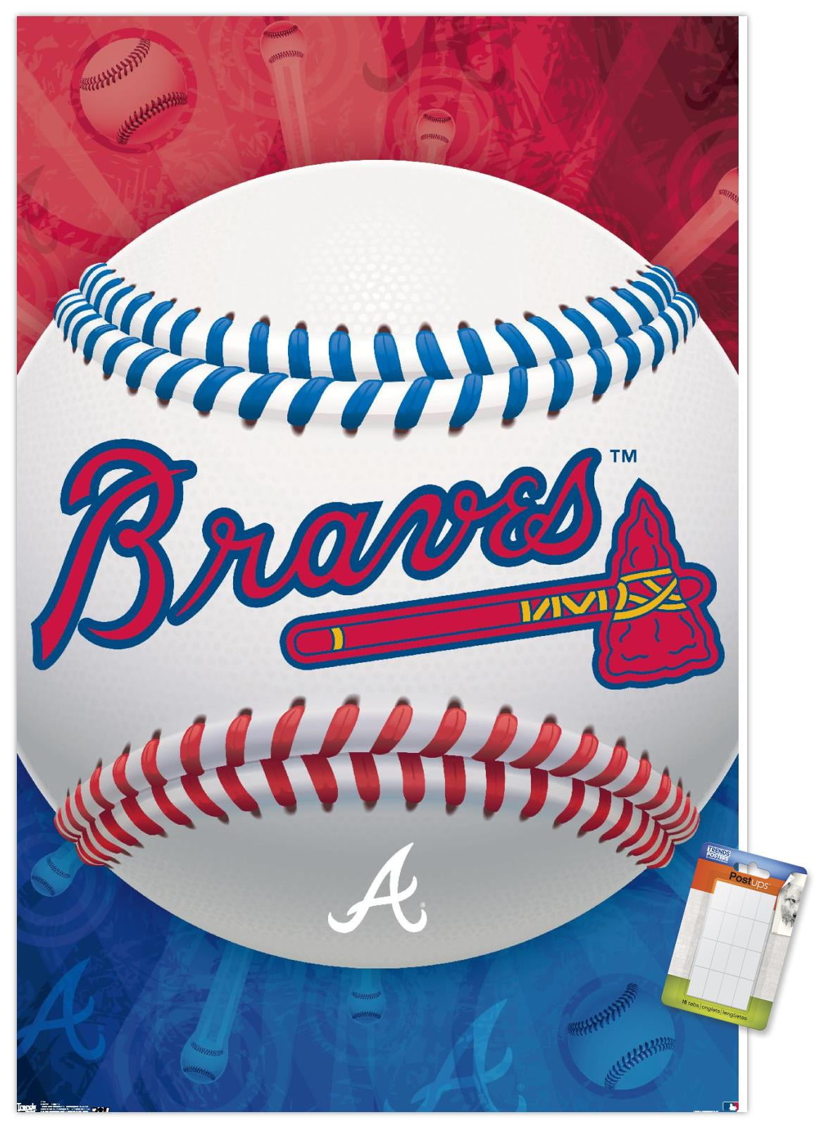 MLB Atlanta Braves - Logo 13 Wall Poster with Push Pins, 14.725 x 22.375