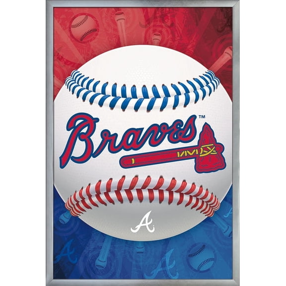MLB Atlanta Braves - Logo 13 Wall Poster, 22.375" x 34", Framed