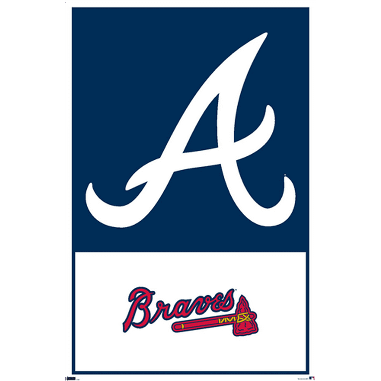 ATLANTA BRAVES Official MLB Baseball Team Logo Premium 22x34 Wall