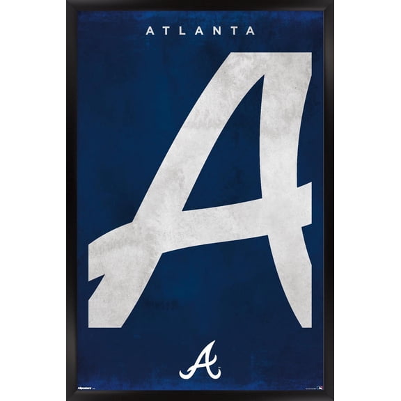 MLB Atlanta Braves - Logo 25 Wall Poster, 22.375" x 34" Framed