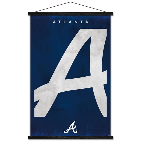 MLB Atlanta Braves - Logo 25 Wall Poster with Magnetic Frame, 22.375" x 34"