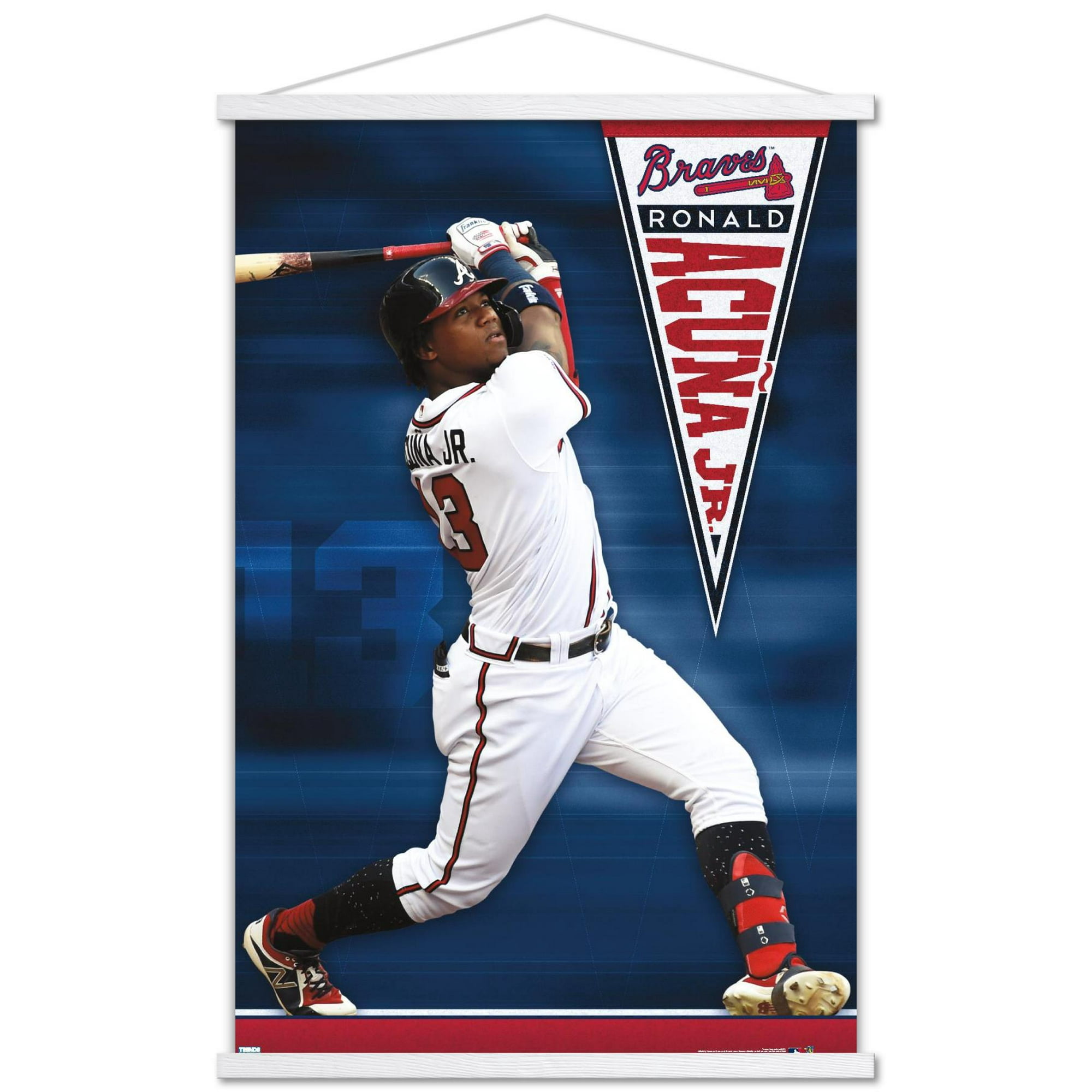 MLB Atlanta Braves - Ronald Acuña Jr 20 Wall Poster with Wooden Magnetic  Frame, 22.375 x 34