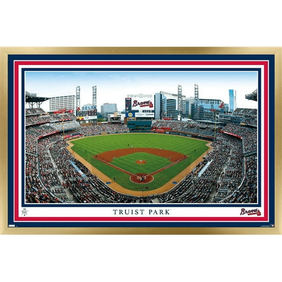 MLB Atlanta Braves - Truist Park 22 Wall Poster, 14.725" x 22.375" Framed