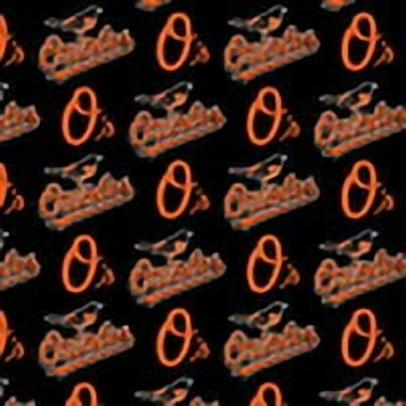 MLB Baltimore Orioles 58" 100% Cotton Sports Logo Craft Fabric By the Yard, Multi-color
