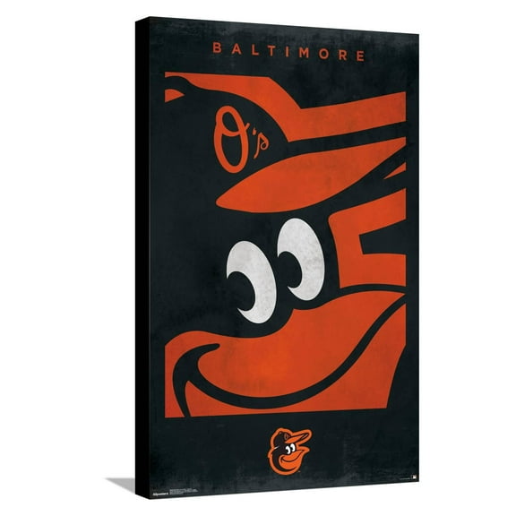 MLB Baltimore Orioles - Logo 25 Canvas Wall Poster, 14.725" x 22.375"
